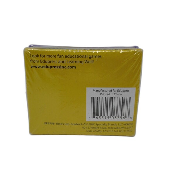 Time's Up! The Elapsed Time Game Grades 4-5 SEALED - Picture 5 of 6